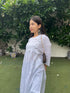 Megha in House of Kari Hand embroidery Chikankari Dress-White